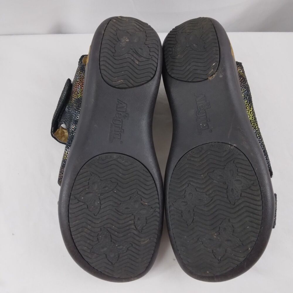 Alegria Joy Oh Snap Joy-483 Black Iridescent Leather Women's Size 38 US 8 8.5 - Picture 9 of 10